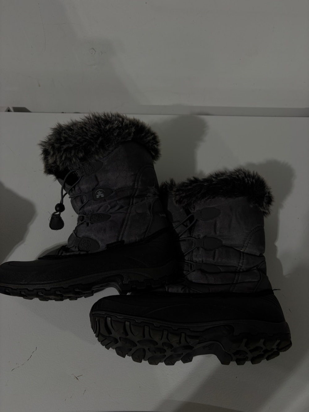 Women’s Winter Fur-Trim Snow Boots - Black